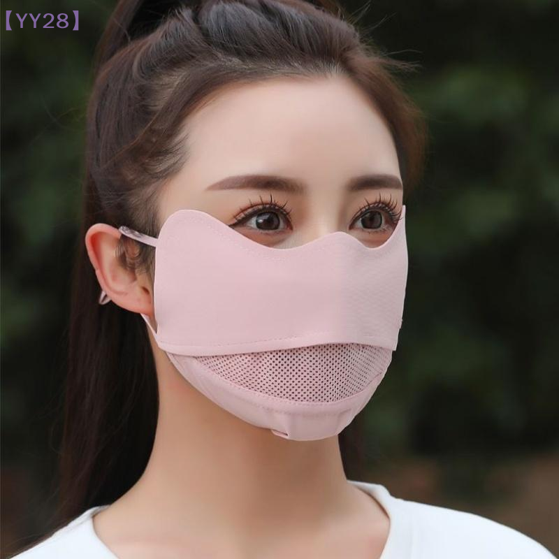 【YY28】Ice Silk Breathable Suns - Sports Mask Breathable ulasan dan harga
