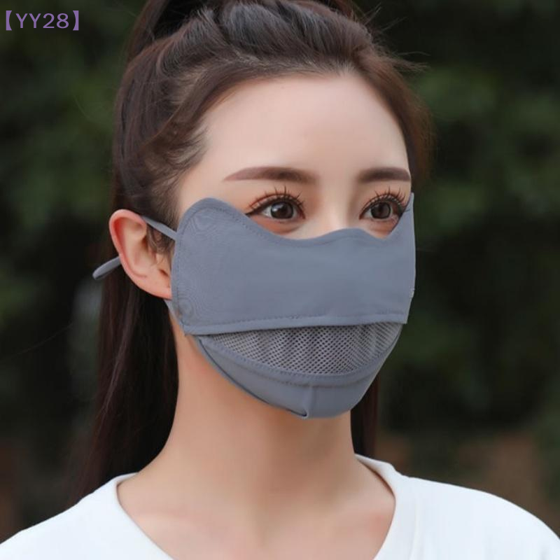 【YY28】Ice Silk Breathable Suns - Sports Mask Breathable ulasan dan harga