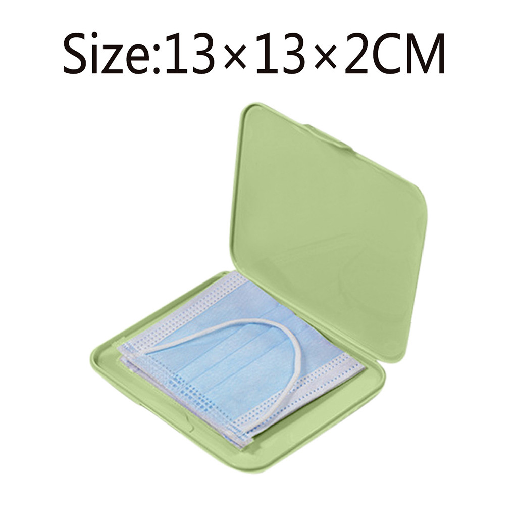 Pink Mask Cover Green Box Mask - Face Mask Storage Box ulasan dan harga