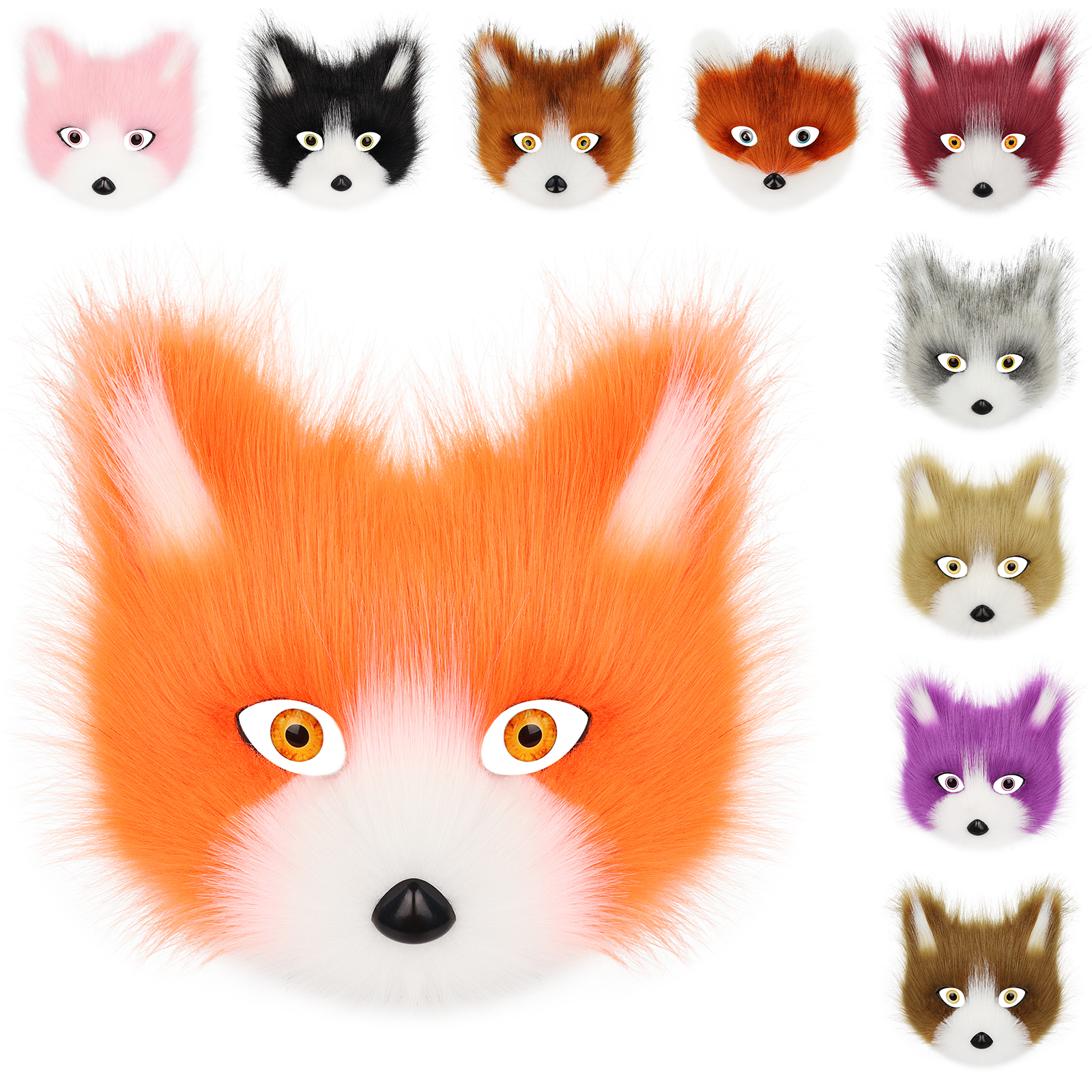 Plush Animal Fox Wolf Mask Plu - Respirator Half Face ulasan dan harga