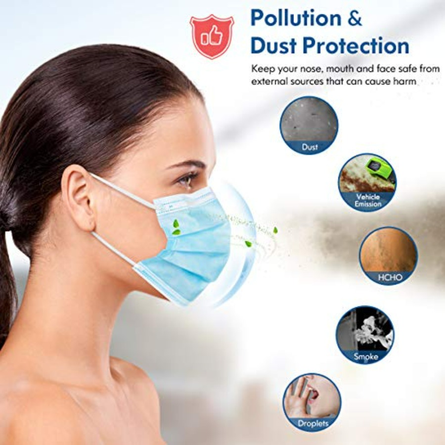 Face Mask Disposable Adults 3P - Disposable Mask Blue ulasan dan harga