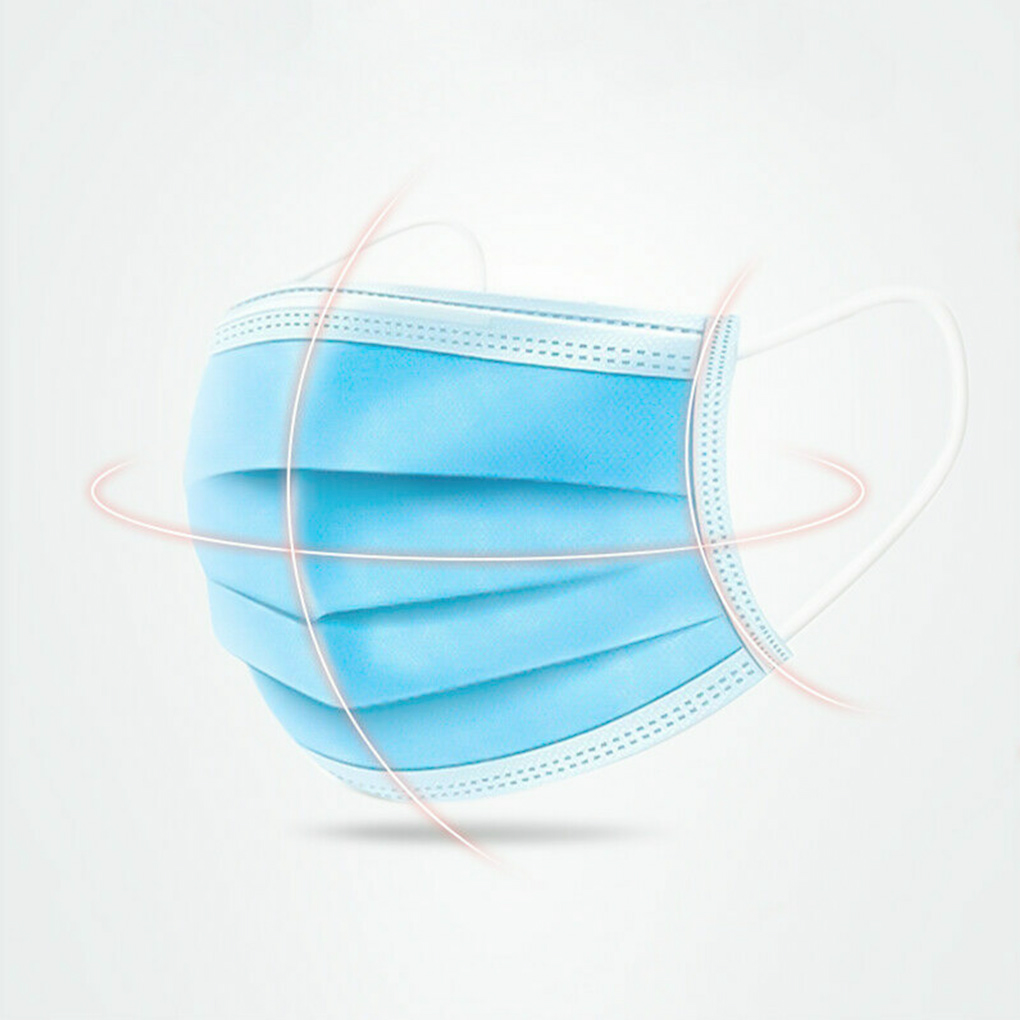 50piece Safe And Professional  - Disposable Mask Blue ulasan dan harga