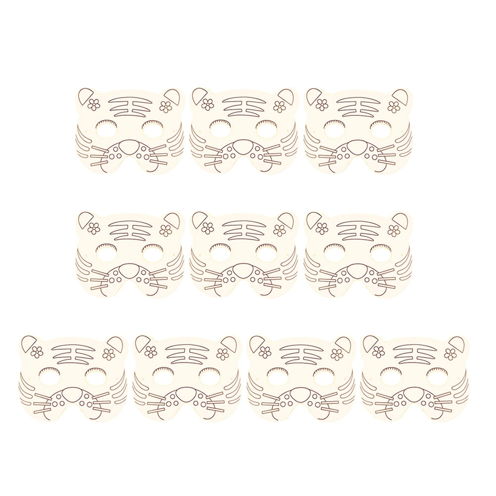 10Pcs Paper Mask Craft Kit Kid - Kids Face Mask ulasan dan harga