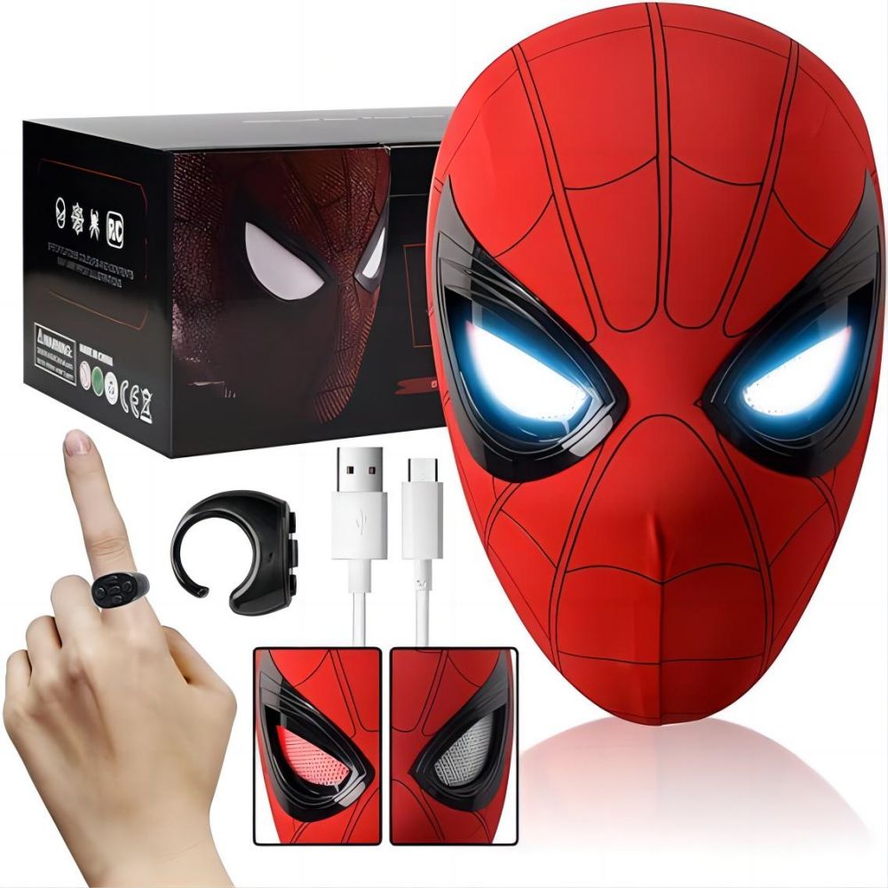 Movie Spidey Mask Eyes Glowing - Kids Face Mask ulasan dan harga
