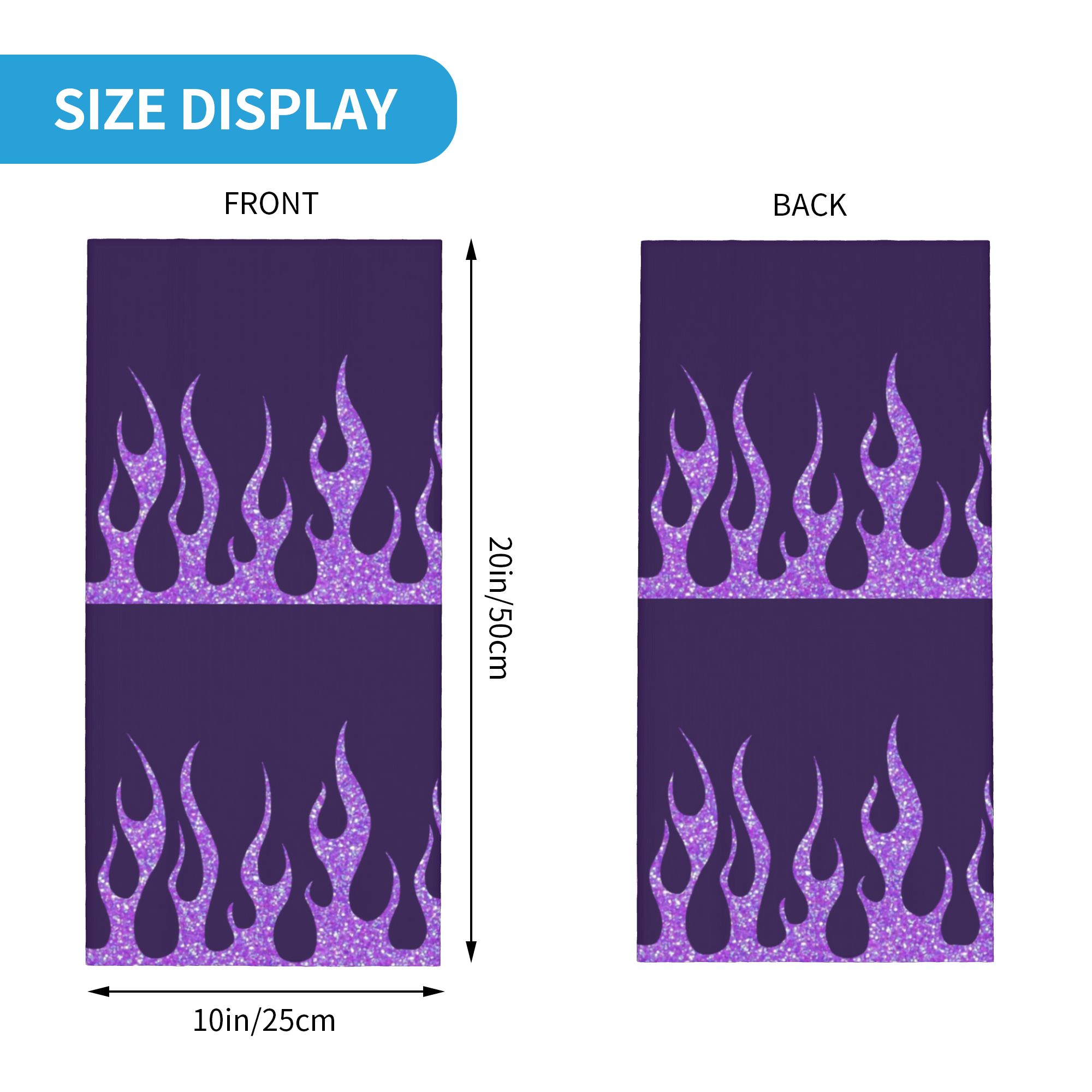 Custom Purple Glitter Flames B - Neck Gaiter Face Cover ulasan dan harga