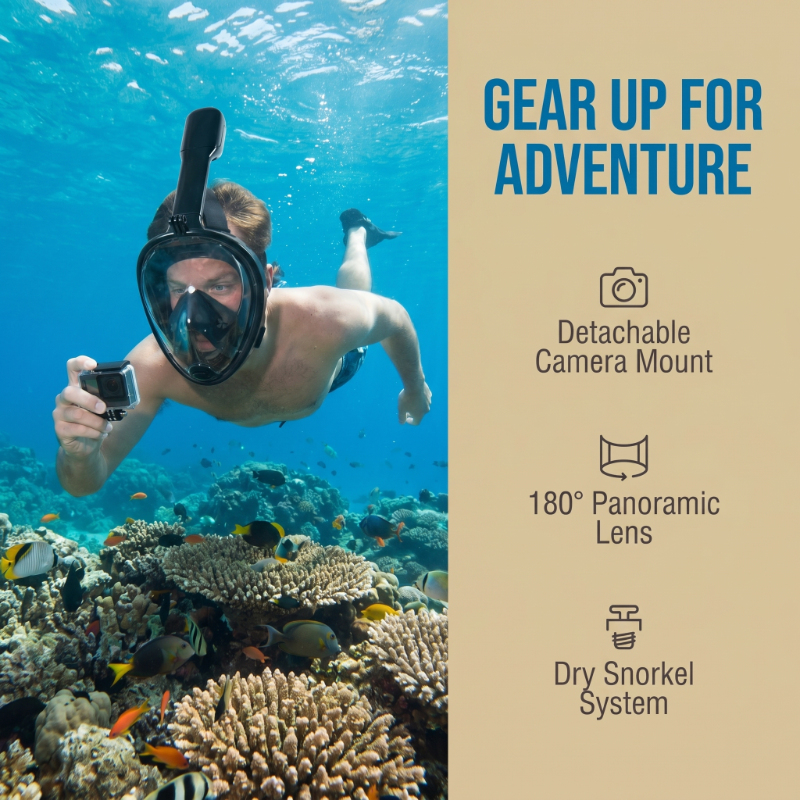 Safe Waterproof Snorkeling Div - Anti Pollution Mask ulasan dan harga