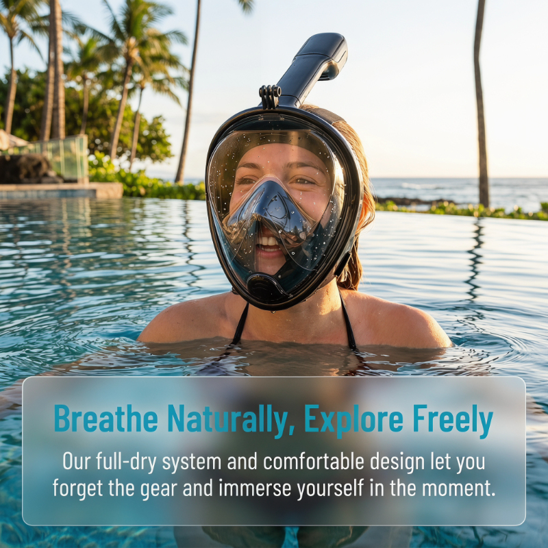 Safe Waterproof Snorkeling Div - Anti Pollution Mask ulasan dan harga