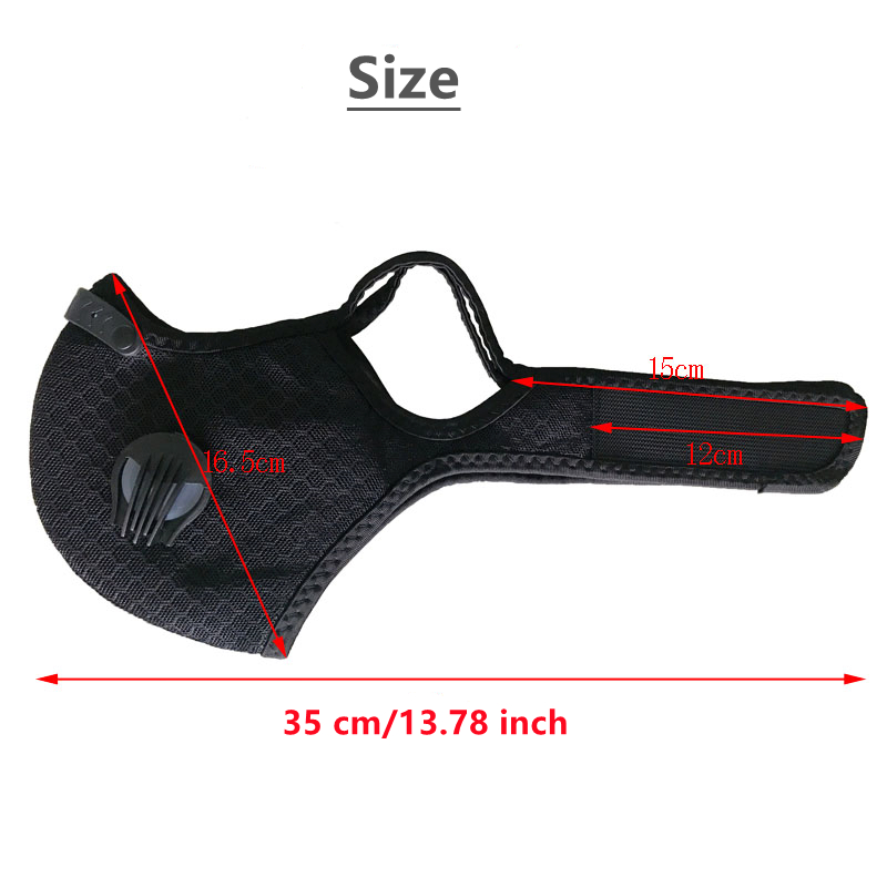 Cycling Face Mask with Filter  - Anti Pollution Mask ulasan dan harga