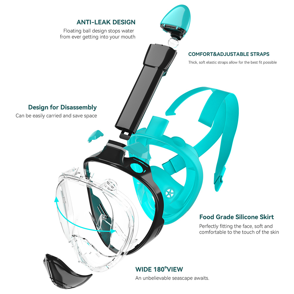 Full Face Snorkel Mask Silicon - Silicone Mask Bracket ulasan dan harga