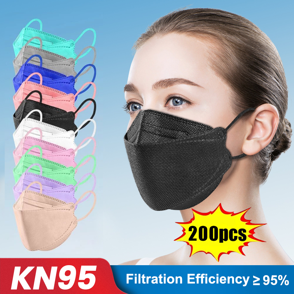 10-200pcs ffp2 mascarillas CE  - Disposable Surgical Mask ulasan dan harga