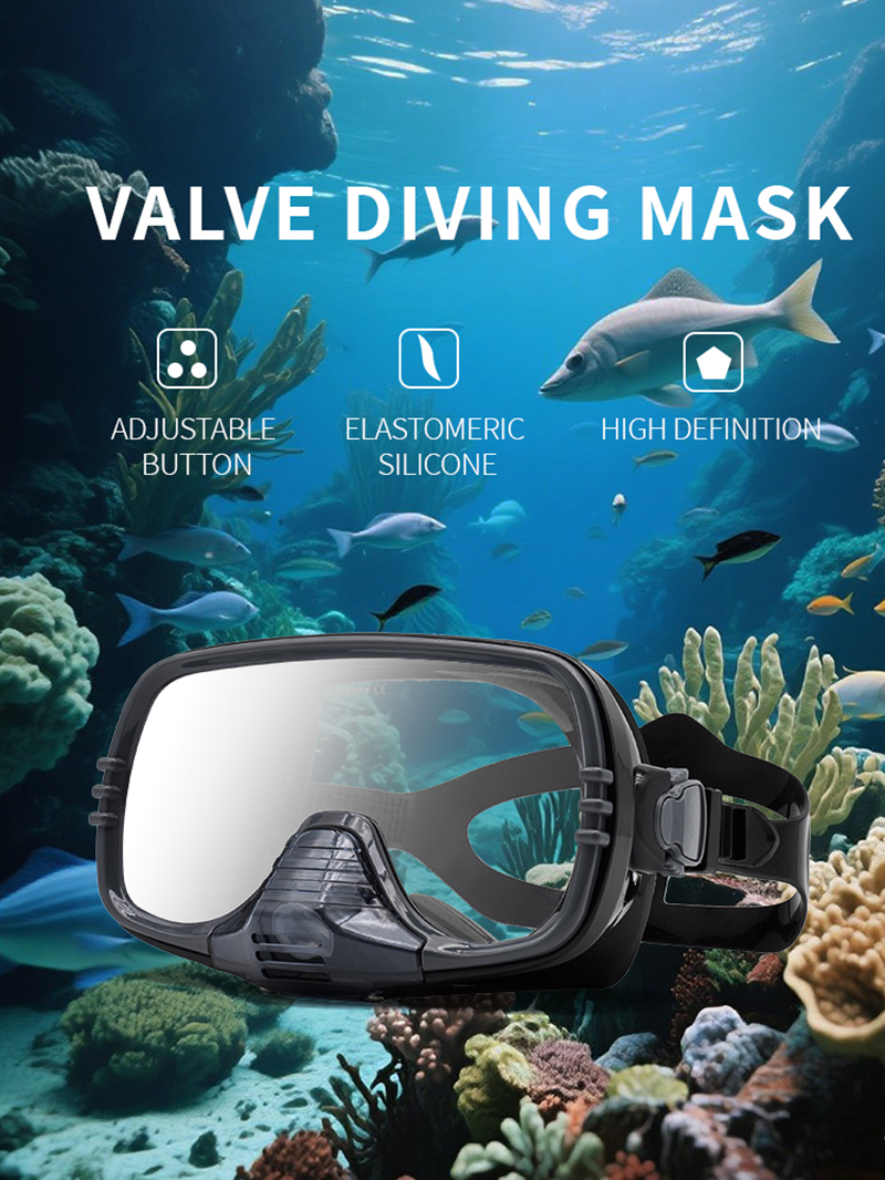 New Large Frame Diving Mask wi - Silicone Mask Bracket ulasan dan harga