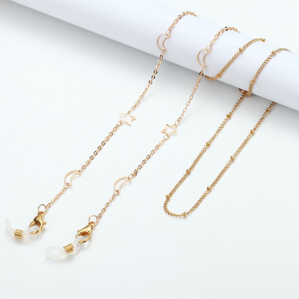 Jewelry Disc Metal Pearl Hangi - Mask Chain Holder ulasan dan harga