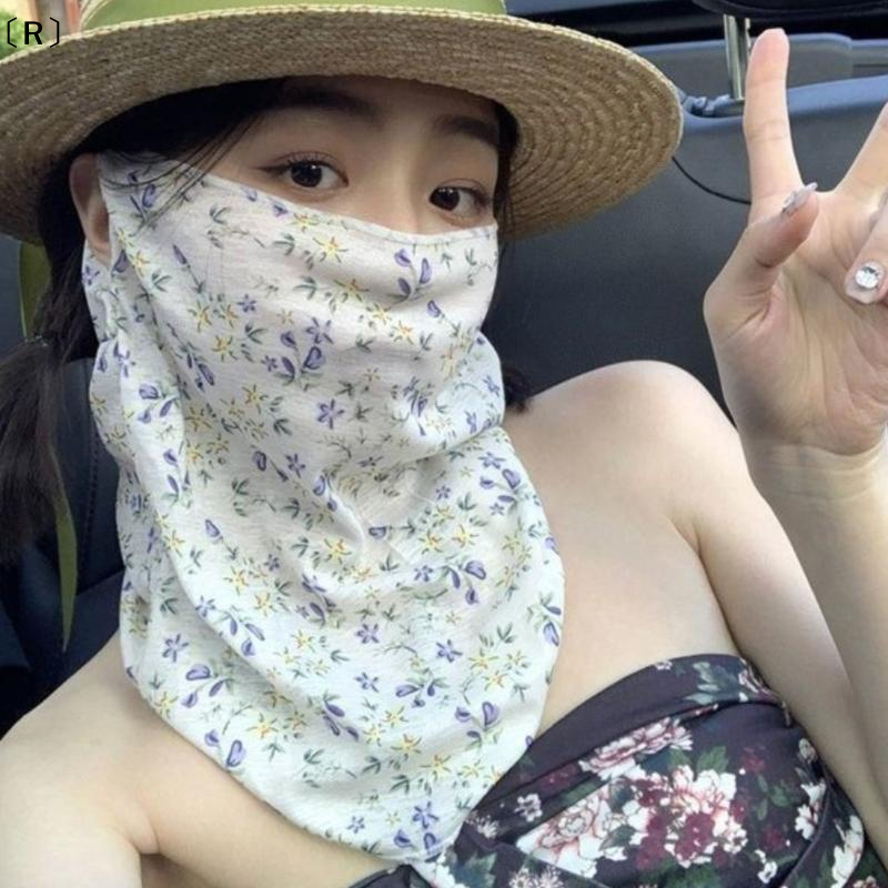 〔R〕Flowers Summer Sunscreen Ma - Kids Face Mask ulasan dan harga