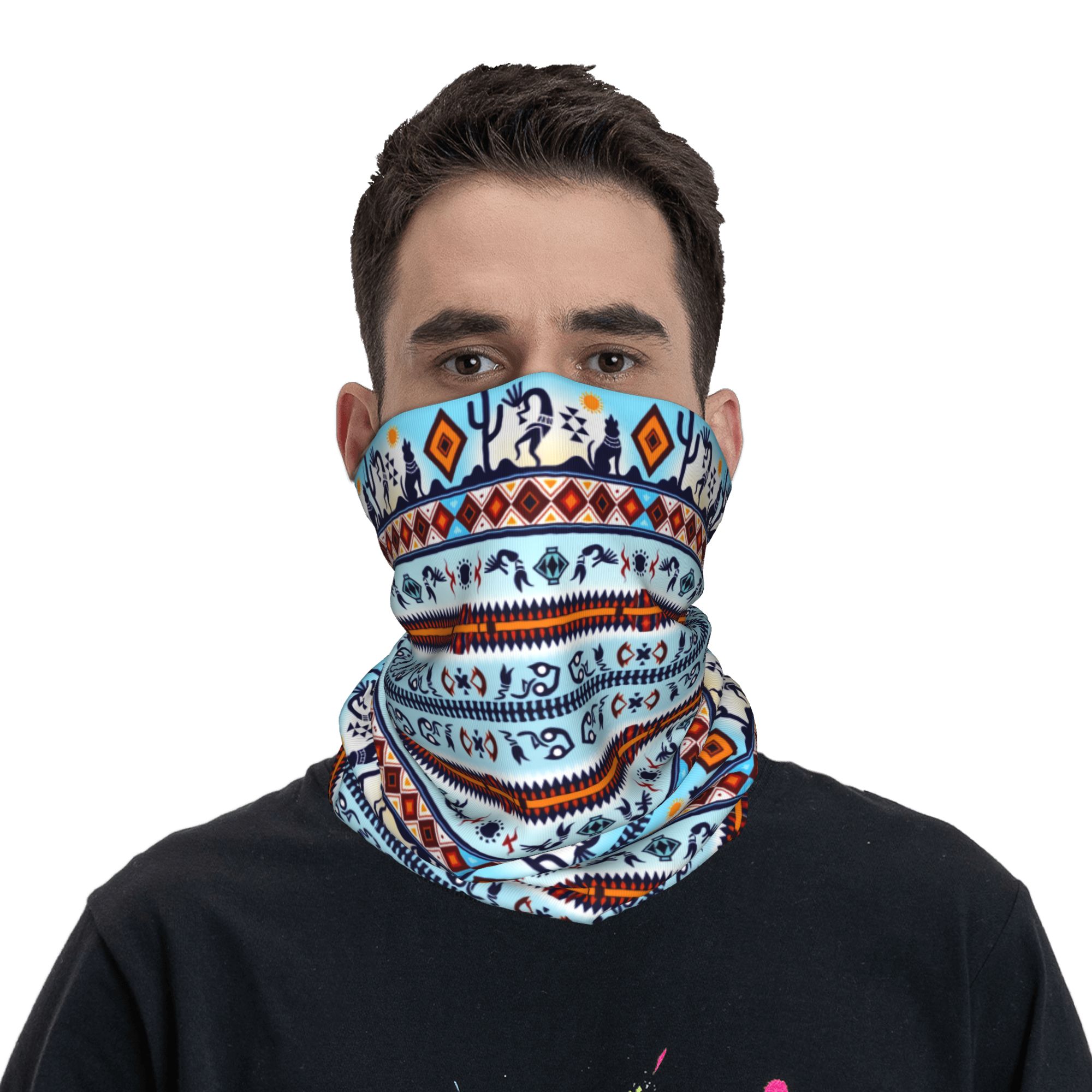 Custom Kokopelli Hohokam Treas - Neck Gaiter Face Cover ulasan dan harga