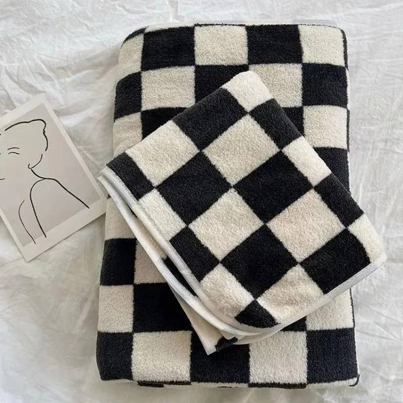 Checkerboard Pattern Bath Towe - Cloth Face Mask Washable ulasan dan harga