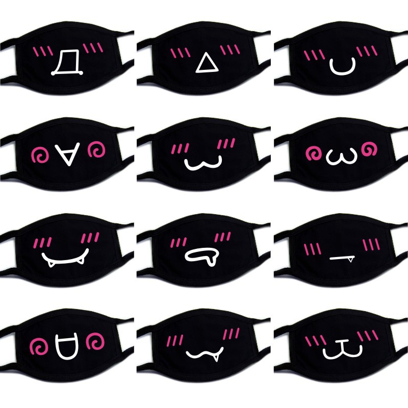 Black Mask Unisex Winter Warm  - Respirator Half Face ulasan dan harga