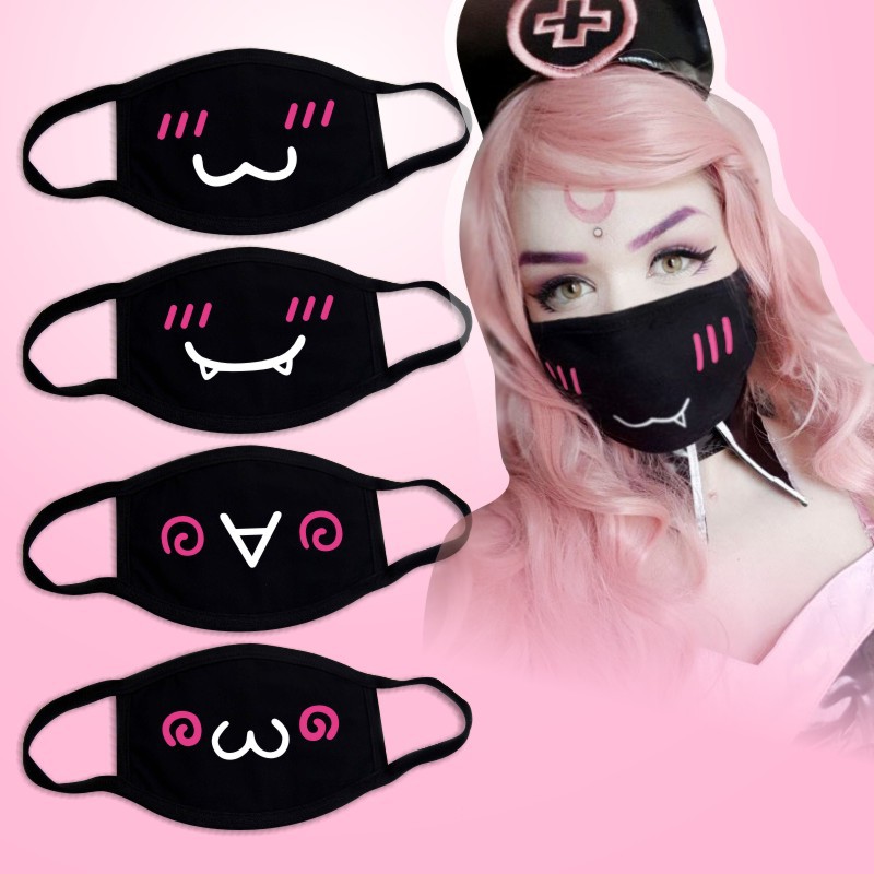 Black Mask Unisex Winter Warm  - Respirator Half Face ulasan dan harga